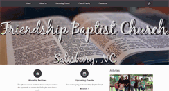 Desktop Screenshot of friendshipbaptistsalisbury.com